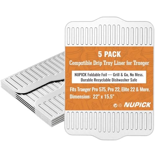NUPICK BAC507 aluminum drip tray liners for Traeger Pro 575 and Pro 22