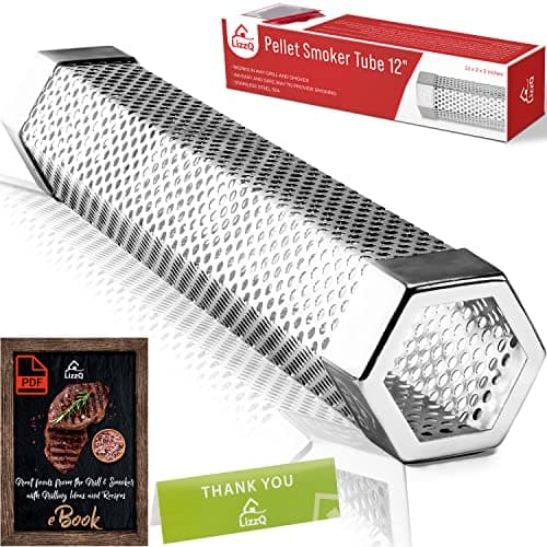 LIZZQ Premium 12-inch pellet smoker tube, our top overall pick for adding smoke to a pellet grill